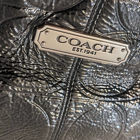 ❤️ Coach Black Patent Leather Gallery North/South Tote F19818 - Picture 9 of 13